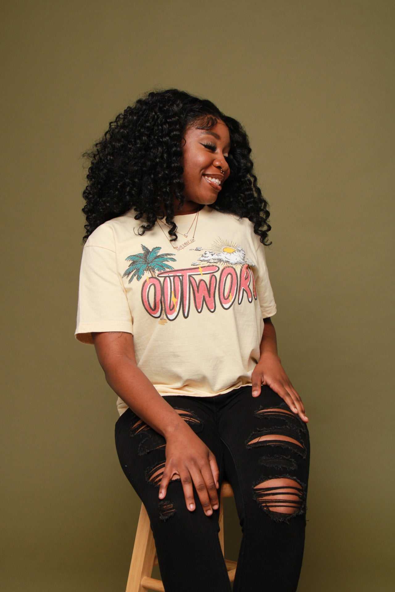 Slow Motion Tee (Cream)
